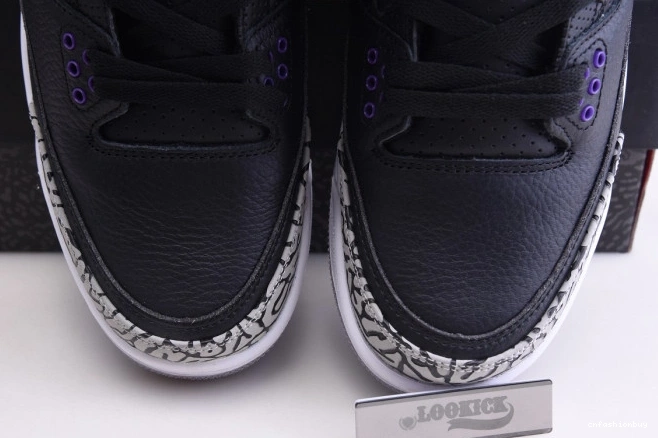 Jordan Black CT8532-050 Air Purple Retro Court 3 0825